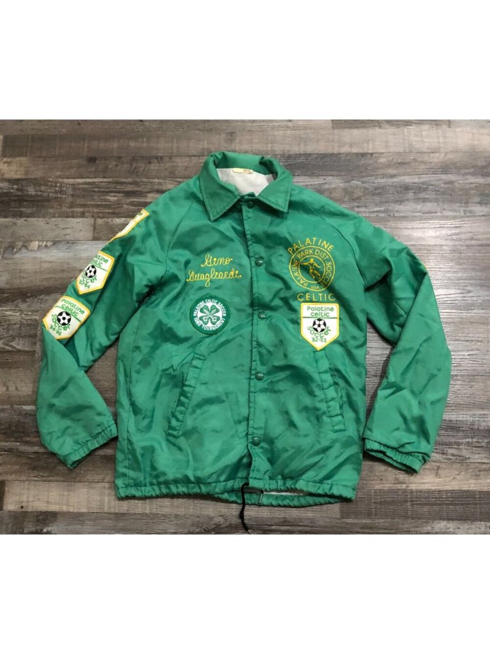 Vtg '83 Palatine Park Dist Soccer Usa Palatine Celtic Jacket Small Chalk Line
